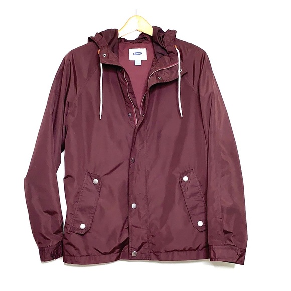 Old Navy Jackets & Blazers - OLD NAVY Maroon Lightweight Hooded Zip Jacket
